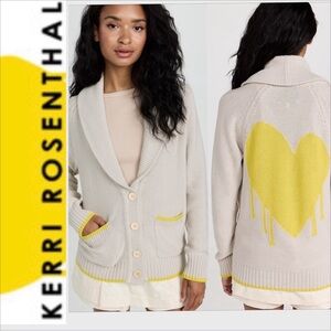 Kerri Rosenthal Cardigan Drippy heart shawl cardi XS